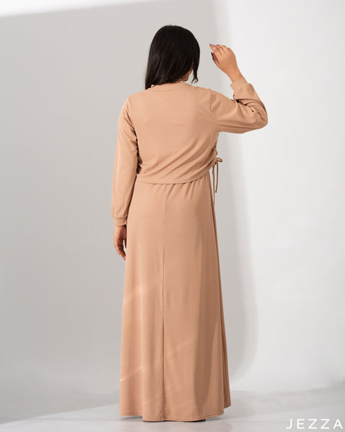 Ribbed Spandex Dress With Over Top 61661